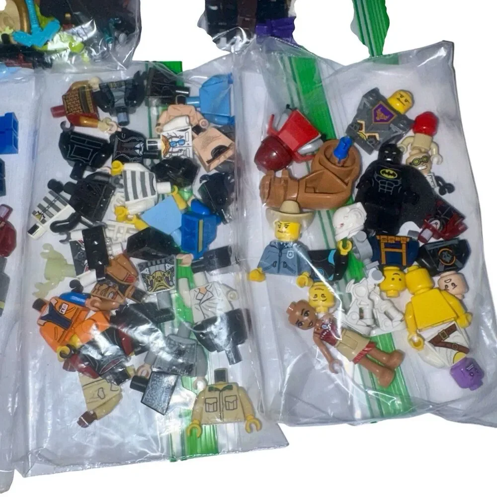 Huge Lot Of Incomplete LEGO MiniFigures + Accessories